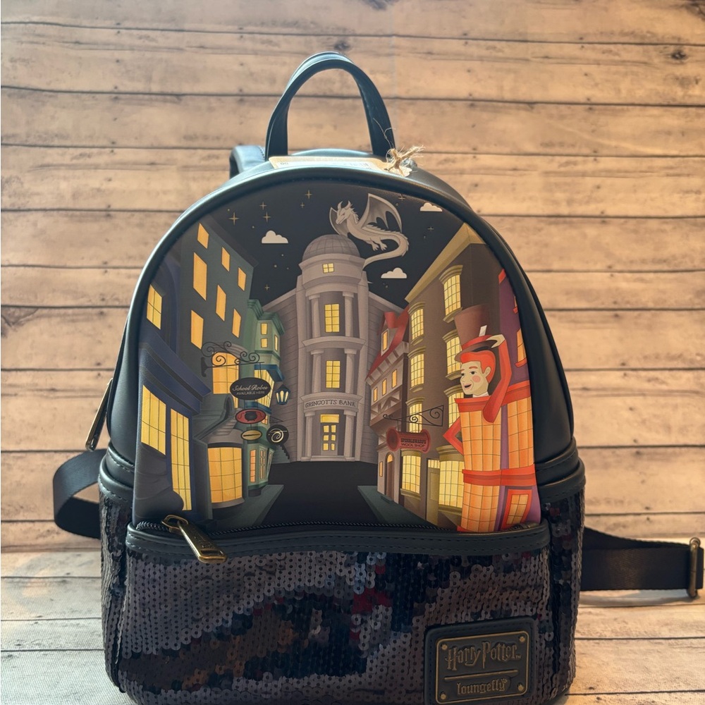 Loungefly Diagon Alley Black Backpack